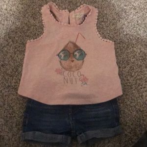 Jessica Simpson shirt and shorts 24 months